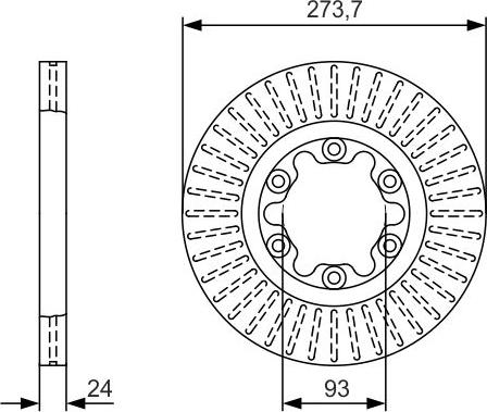 BOSCH 0 986 479 V36 - Disque de frein cwaw.fr