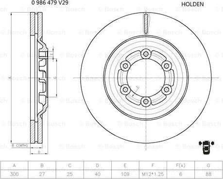 BOSCH 0 986 479 V29 - Disque de frein cwaw.fr