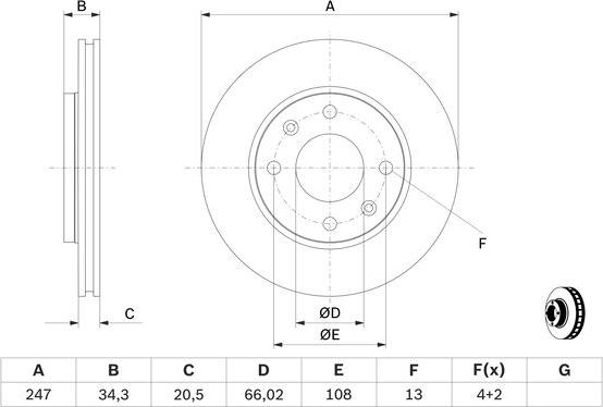 BOSCH 0 986 479 W62 - Disque de frein cwaw.fr