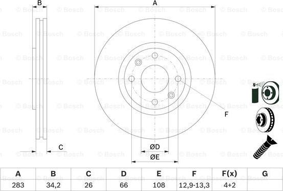 BOSCH 0 986 478 979 - Disque de frein cwaw.fr