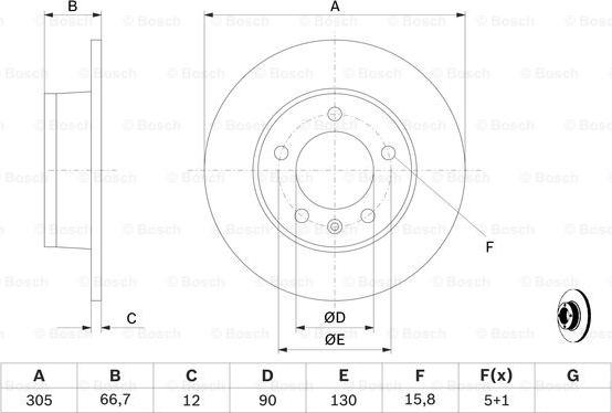 BOSCH 0 986 478 970 - Disque de frein cwaw.fr