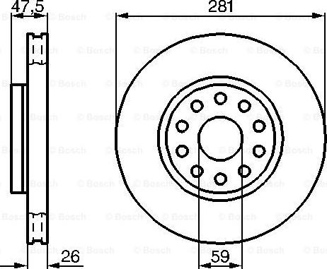 BOSCH 0 986 478 460 - Disque de frein cwaw.fr