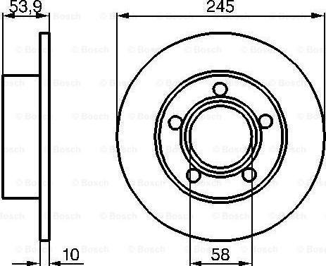 BOSCH 0 986 478 461 - Disque de frein cwaw.fr