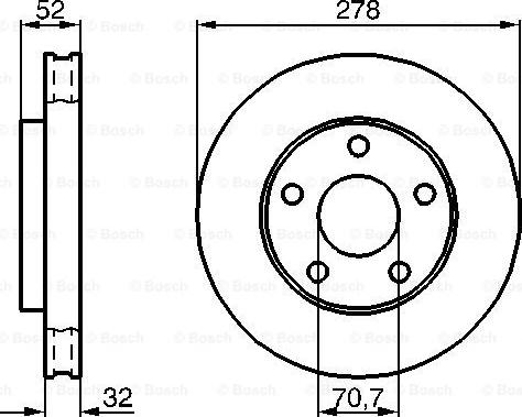 BOSCH 0 986 478 486 - Disque de frein cwaw.fr