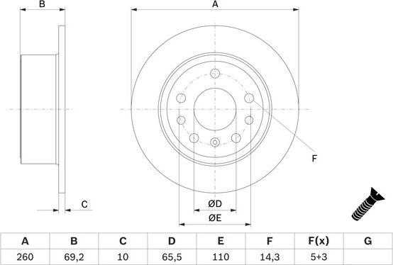 BOSCH 0 986 478 430 - Disque de frein cwaw.fr