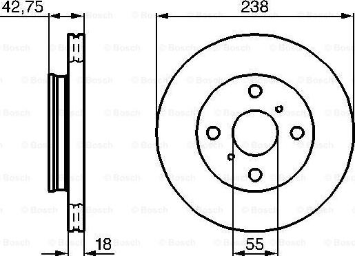 BOSCH 0 986 AB5 166 - Disque de frein cwaw.fr