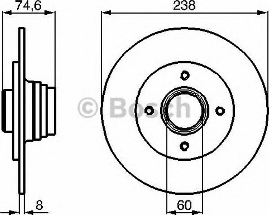 BOSCH 0 986 478 432 - Disque de frein cwaw.fr