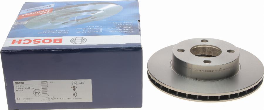 BOSCH 0 986 478 550 - Disque de frein cwaw.fr