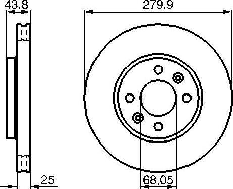 BOSCH 0 986 478 505 - Disque de frein cwaw.fr