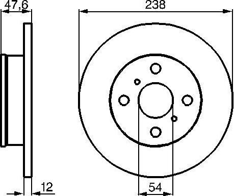 BOSCH 0986478506 - Disque de frein cwaw.fr