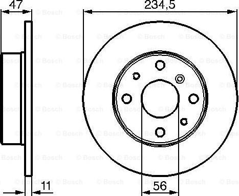 BOSCH 0 986 478 500 - Disque de frein cwaw.fr