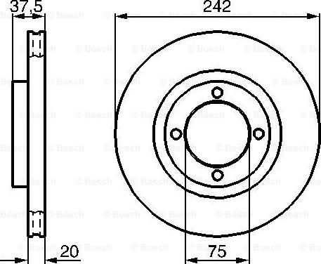 BOSCH 0 986 478 524 - Disque de frein cwaw.fr