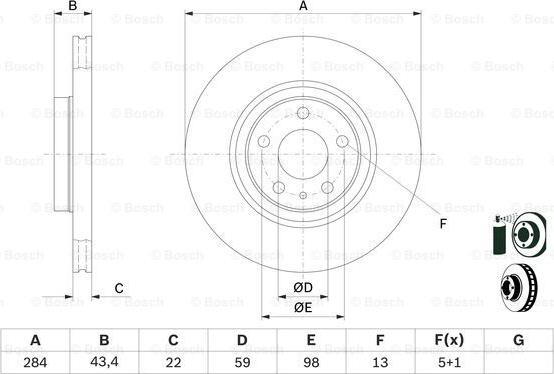 BOSCH 0 986 478 521 - Disque de frein cwaw.fr