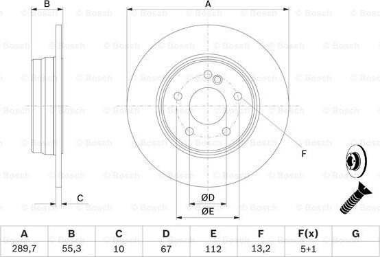 BOSCH 0 986 478 626 - Disque de frein cwaw.fr