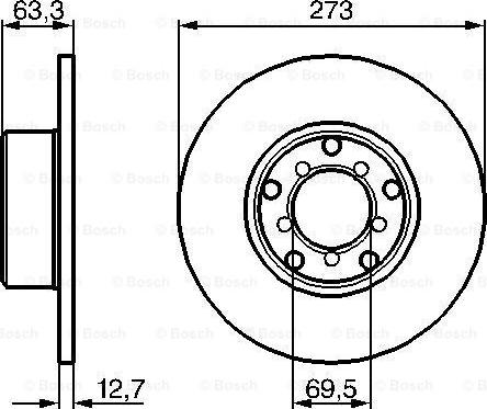 BOSCH 0 986 478 055 - Disque de frein cwaw.fr