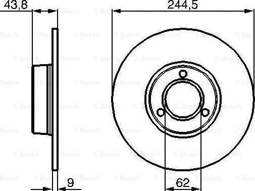 BOSCH 0 986 478 052 - Disque de frein cwaw.fr