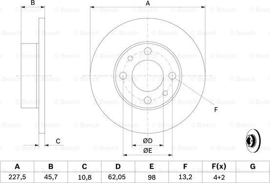 BOSCH 0 986 478 063 - Disque de frein cwaw.fr