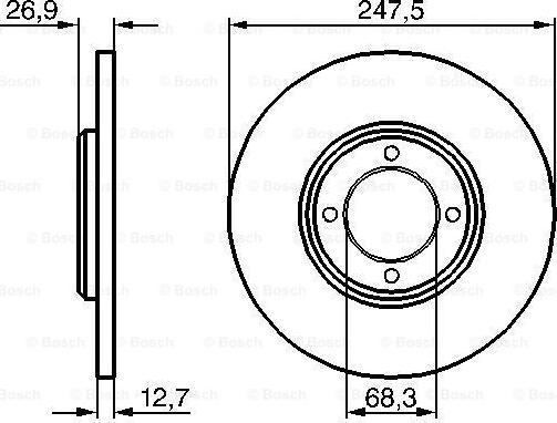 BOSCH 0 986 478 071 - Disque de frein cwaw.fr