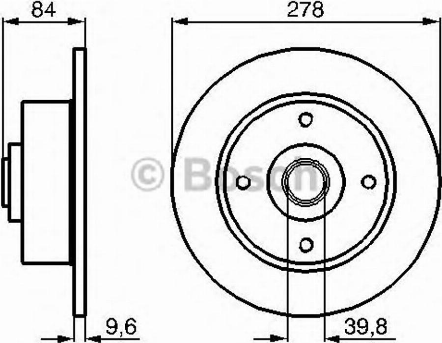 BOSCH 0 986 478 126 - Disque de frein cwaw.fr