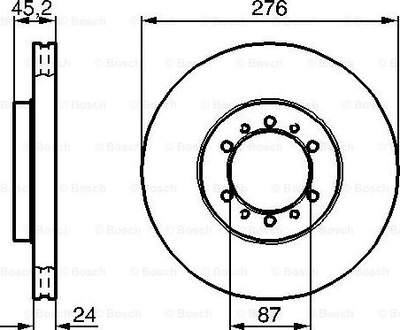 BOSCH 0 986 478 844 - Disque de frein cwaw.fr