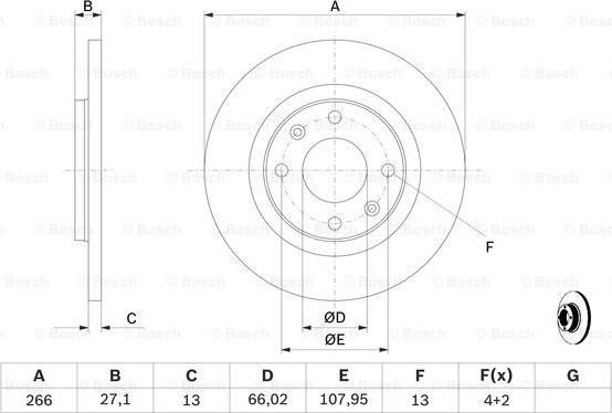 BOSCH 0 986 479 B51 - Disque de frein cwaw.fr