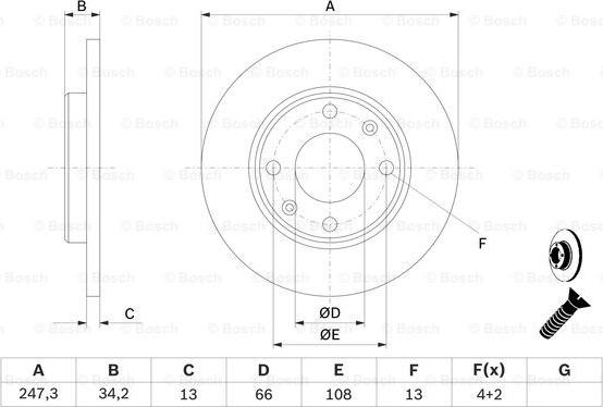 BOSCH 0 986 478 887 - Disque de frein cwaw.fr