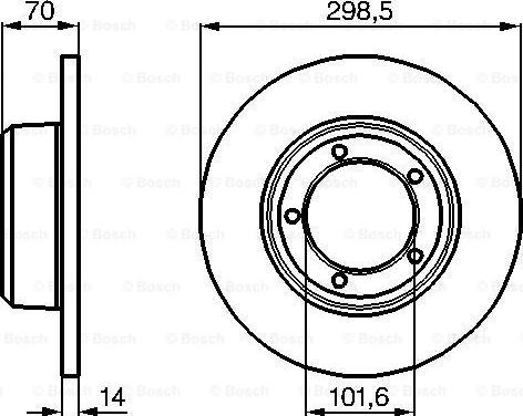 BOSCH 0 986 478 827 - Disque de frein cwaw.fr