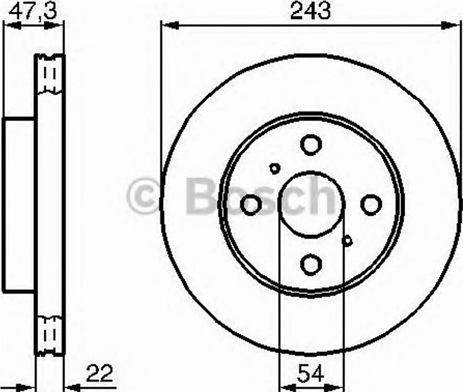 BOSCH 0986478383 - Disque de frein cwaw.fr