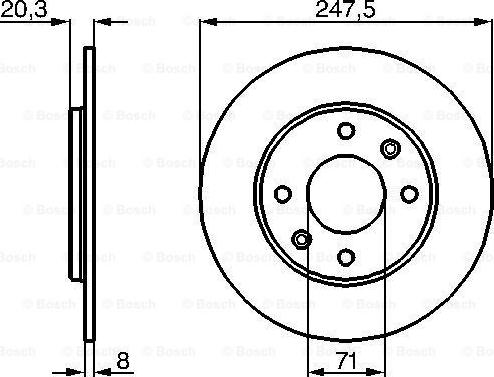 BOSCH 0 986 478 371 - Disque de frein cwaw.fr