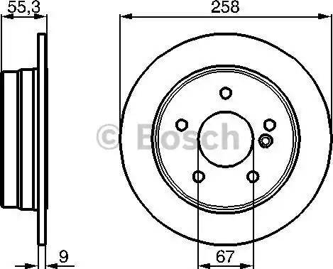 BOSCH 0 986 478 255 - Disque de frein cwaw.fr