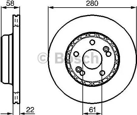 BOSCH 0 986 478 280 - Disque de frein cwaw.fr