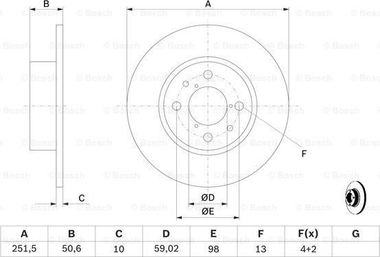 BOSCH 0 986 478 238 - Disque de frein cwaw.fr