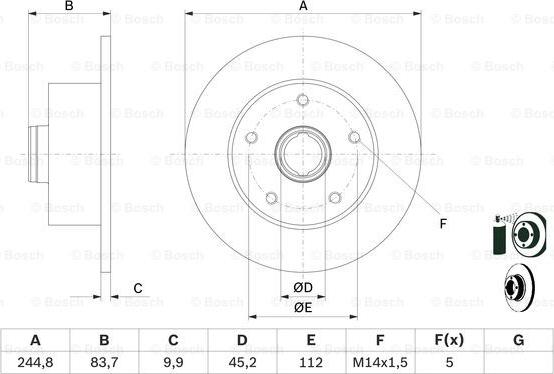 BOSCH 0 986 478 759 - Disque de frein cwaw.fr