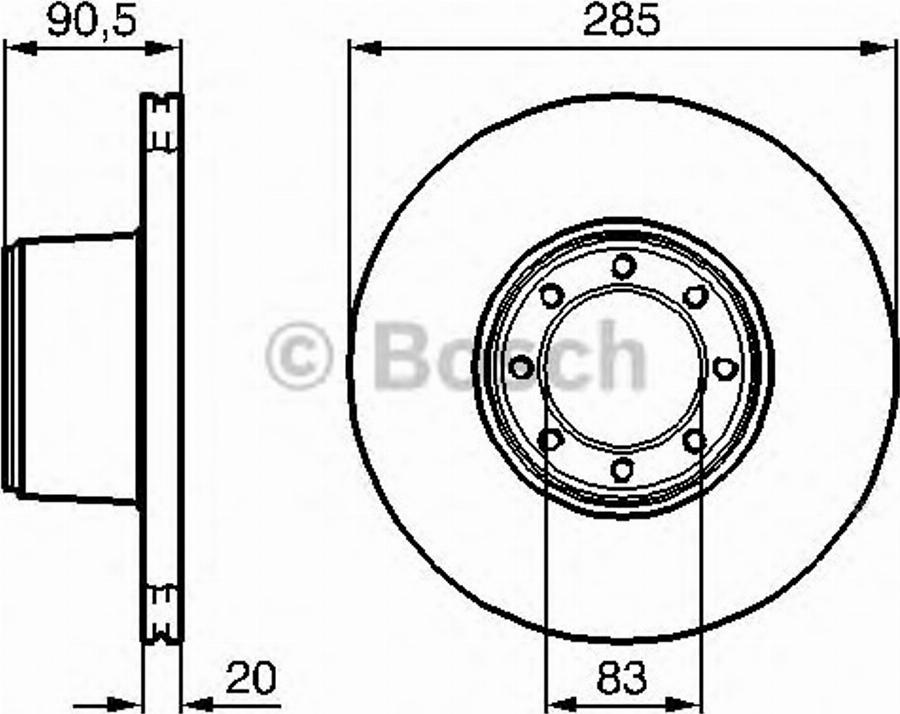 BOSCH 0986478761 - Disque de frein cwaw.fr