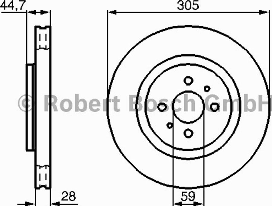 BOSCH 0 986 478 703 - Disque de frein cwaw.fr