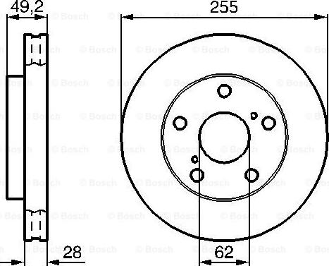 BOSCH 0 986 478 726 - Disque de frein cwaw.fr