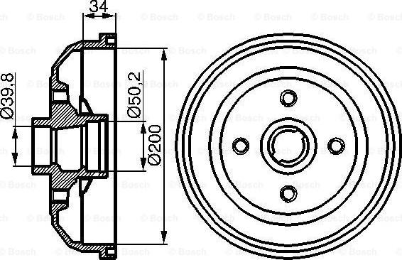 BOSCH 0 986 477 056 - Tambour de frein cwaw.fr