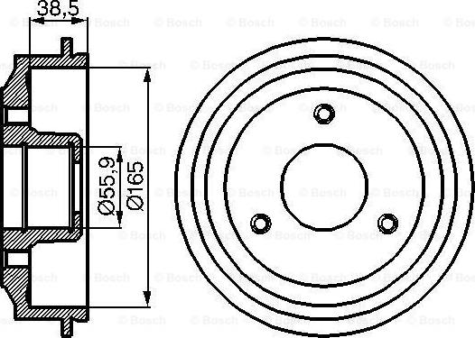 BOSCH 0 986 477 066 - Tambour de frein cwaw.fr