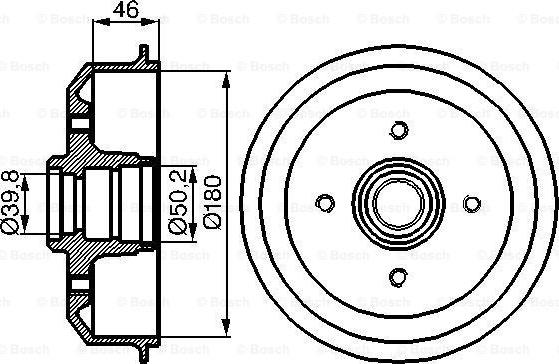 BOSCH 0 986 477 015 - Tambour de frein cwaw.fr