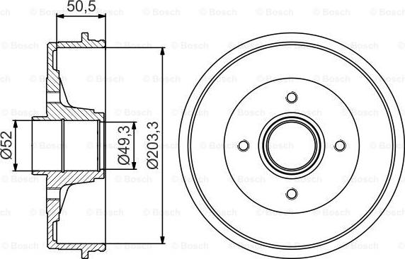 BOSCH 0 986 477 196 - Tambour de frein cwaw.fr