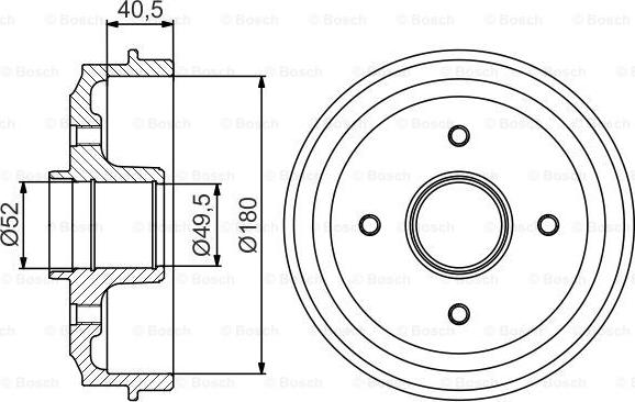 BOSCH 0 986 477 156 - Tambour de frein cwaw.fr