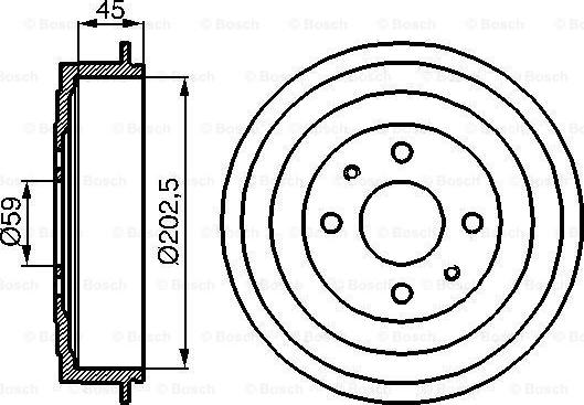 BOSCH 0986477109 - Tambour de frein cwaw.fr