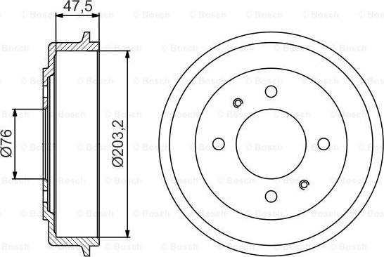 BOSCH 0 986 477 180 - Tambour de frein cwaw.fr