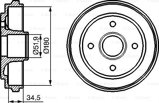 BOSCH 0 986 477 128 - Tambour de frein cwaw.fr