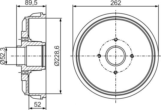 BOSCH 0 986 477 331 - Tambour de frein cwaw.fr