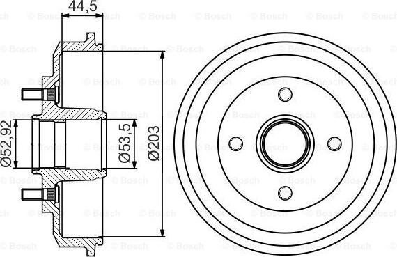 BOSCH 0 986 477 266 - Tambour de frein cwaw.fr