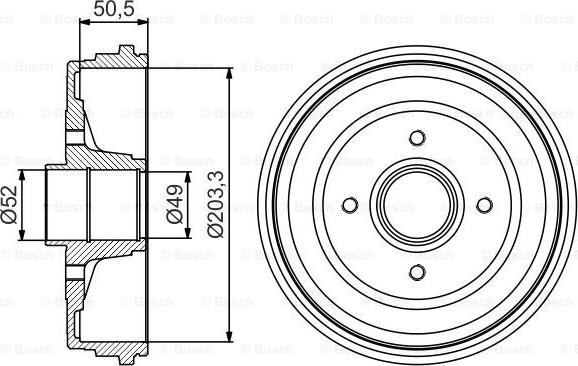 BOSCH 0 986 477 205 - Tambour de frein cwaw.fr