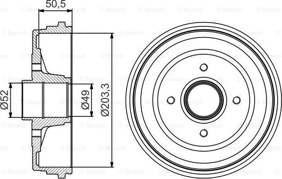 BOSCH 0 986 477 206 - Tambour de frein cwaw.fr