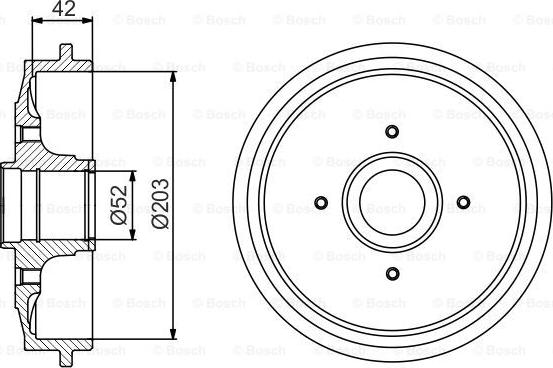 BOSCH 0 986 477 201 - Tambour de frein cwaw.fr