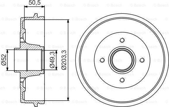 BOSCH 0 986 477 214 - Tambour de frein cwaw.fr